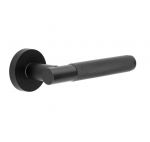 Smooth As Silk Nero Door Handles on Round Rose (JV850MB)